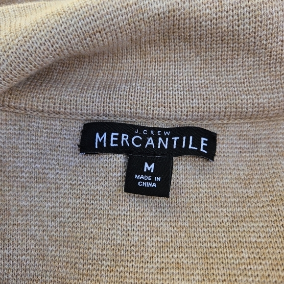 J. Crew Mercantile tan cotton sweater blazer medium - Picture 3 of 5